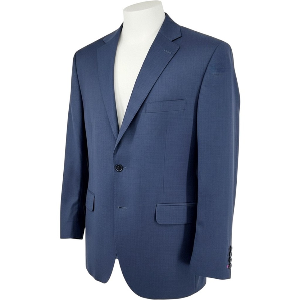 Peter Millar Mens Blue 100% Wool Two Button Blazer Sport Coat Paisley Lining